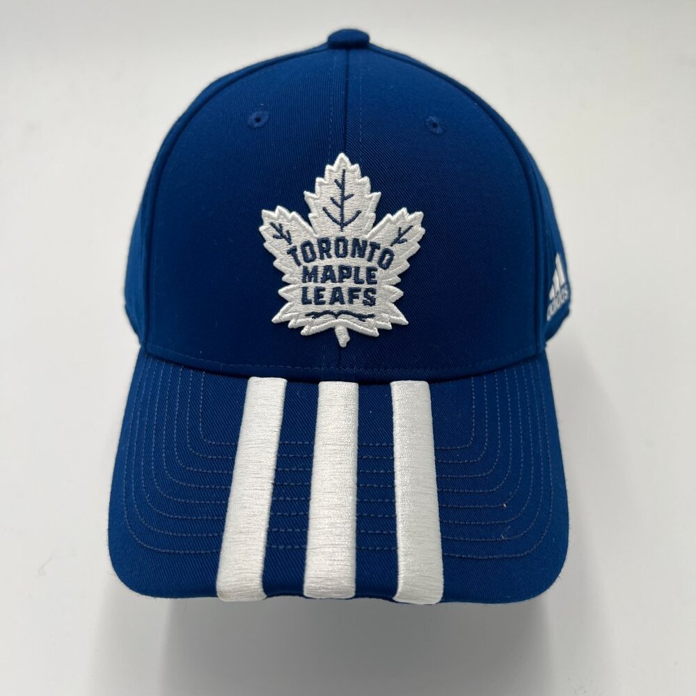 Adidas Unisex Blue Toronto Maple Leafs 3 Stripe Structured Adjustable‎ Cap NWT